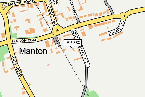 LE15 8SX map - OS OpenMap – Local (Ordnance Survey) LE15 8SX map - OS OpenMap – Local (Ordnance Survey)