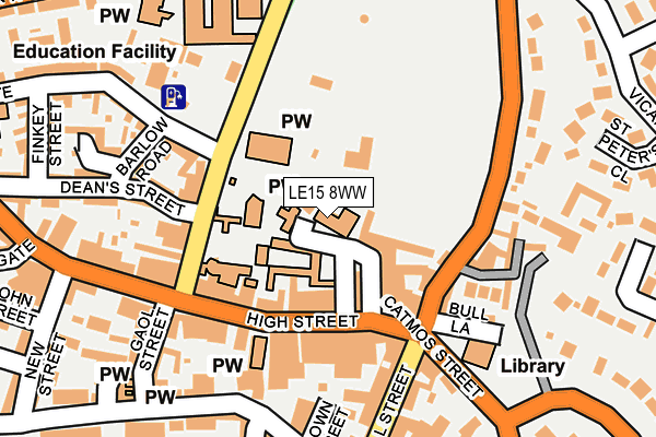 LE15 8WW map - OS OpenMap – Local (Ordnance Survey) LE15 8WW map - OS OpenMap – Local (Ordnance Survey)
