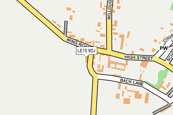 LE15 9DJ map - OS OpenMap – Local (Ordnance Survey) LE15 9DJ map - OS OpenMap – Local (Ordnance Survey)