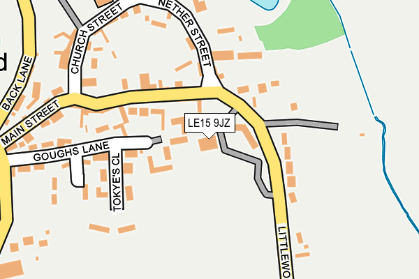 LE15 9JZ map - OS OpenMap – Local (Ordnance Survey) LE15 9JZ map - OS OpenMap – Local (Ordnance Survey)