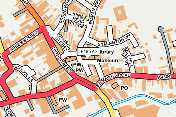LE16 7AG map - OS OpenMap – Local (Ordnance Survey) LE16 7AG map - OS OpenMap – Local (Ordnance Survey)