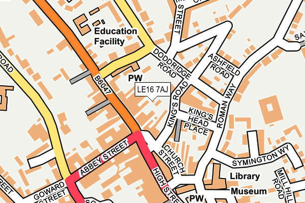 LE16 7AJ map - OS OpenMap – Local (Ordnance Survey) LE16 7AJ map - OS OpenMap – Local (Ordnance Survey)