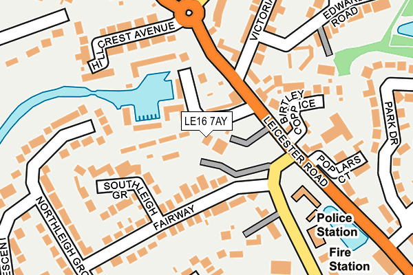 LE16 7AY map - OS OpenMap – Local (Ordnance Survey) LE16 7AY map - OS OpenMap – Local (Ordnance Survey)