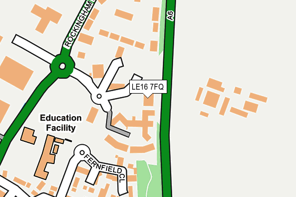 LE16 7FQ map - OS OpenMap – Local (Ordnance Survey) LE16 7FQ map - OS OpenMap – Local (Ordnance Survey)