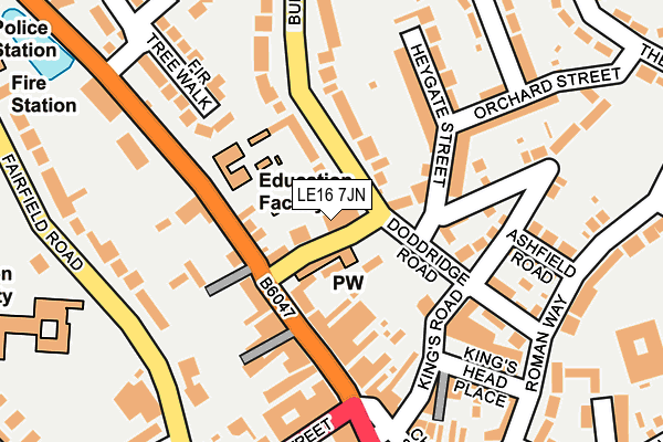 LE16 7JN map - OS OpenMap – Local (Ordnance Survey) LE16 7JN map - OS OpenMap – Local (Ordnance Survey)