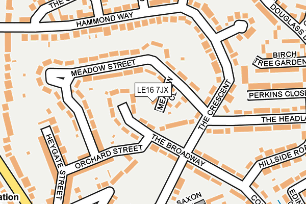 LE16 7JX map - OS OpenMap – Local (Ordnance Survey) LE16 7JX map - OS OpenMap – Local (Ordnance Survey)