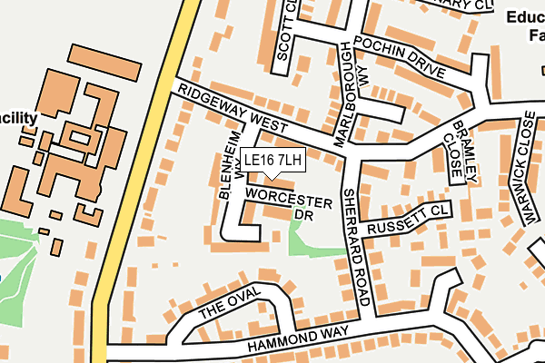LE16 7LH map - OS OpenMap – Local (Ordnance Survey) LE16 7LH map - OS OpenMap – Local (Ordnance Survey)