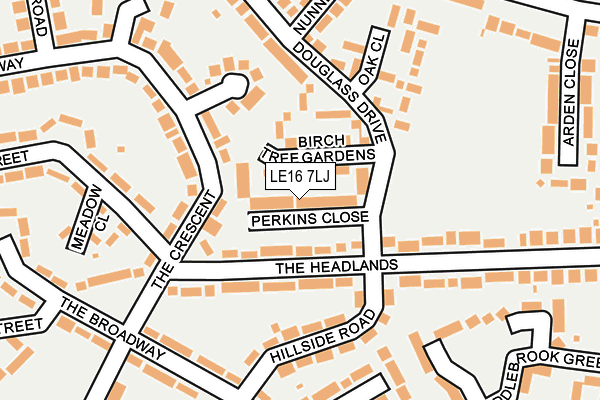 LE16 7LJ map - OS OpenMap – Local (Ordnance Survey) LE16 7LJ map - OS OpenMap – Local (Ordnance Survey)
