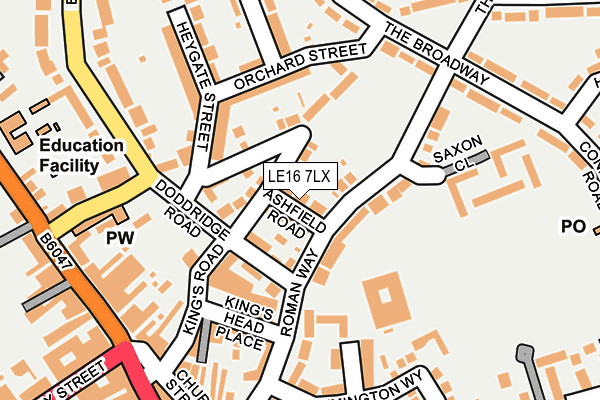 LE16 7LX map - OS OpenMap – Local (Ordnance Survey) LE16 7LX map - OS OpenMap – Local (Ordnance Survey)