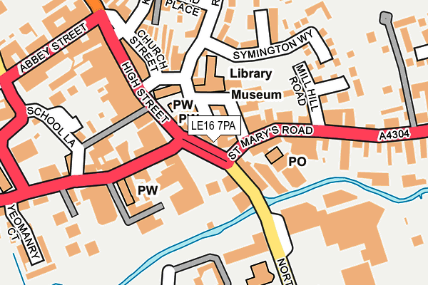 LE16 7PA map - OS OpenMap – Local (Ordnance Survey) LE16 7PA map - OS OpenMap – Local (Ordnance Survey)