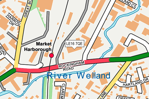 LE16 7QE map - OS OpenMap – Local (Ordnance Survey) LE16 7QE map - OS OpenMap – Local (Ordnance Survey)