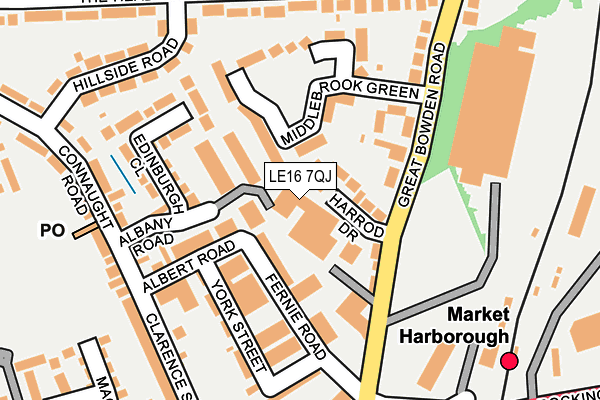 LE16 7QJ map - OS OpenMap – Local (Ordnance Survey) LE16 7QJ map - OS OpenMap – Local (Ordnance Survey)