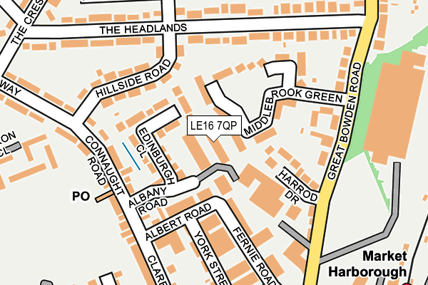 LE16 7QP map - OS OpenMap – Local (Ordnance Survey) LE16 7QP map - OS OpenMap – Local (Ordnance Survey)