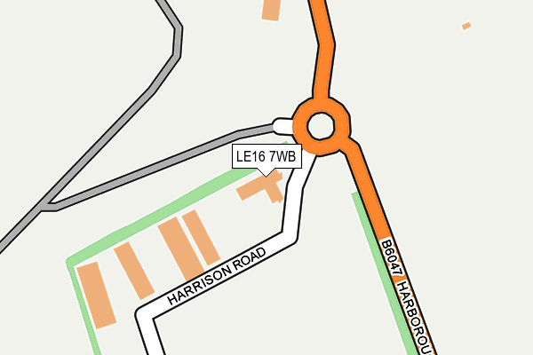 LE16 7WB map - OS OpenMap – Local (Ordnance Survey) LE16 7WB map - OS OpenMap – Local (Ordnance Survey)
