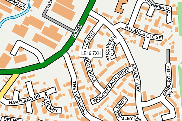 LE16 7XH map - OS OpenMap – Local (Ordnance Survey) LE16 7XH map - OS OpenMap – Local (Ordnance Survey)