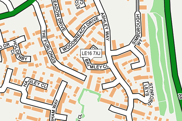 LE16 7XJ map - OS OpenMap – Local (Ordnance Survey) LE16 7XJ map - OS OpenMap – Local (Ordnance Survey)
