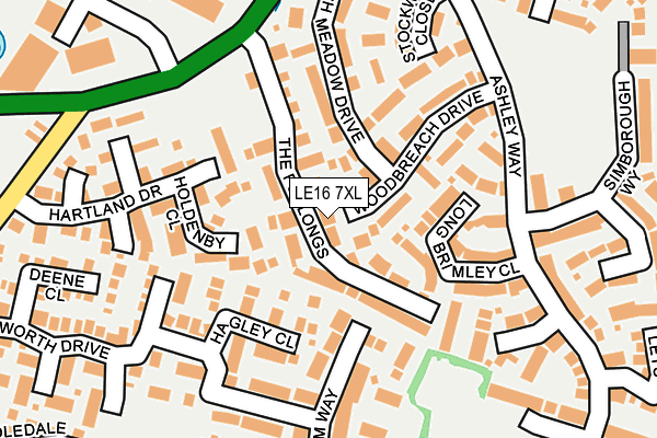 LE16 7XL map - OS OpenMap – Local (Ordnance Survey) LE16 7XL map - OS OpenMap – Local (Ordnance Survey)