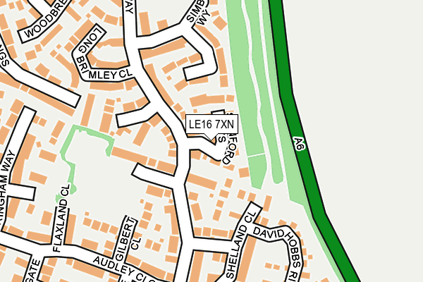 LE16 7XN map - OS OpenMap – Local (Ordnance Survey) LE16 7XN map - OS OpenMap – Local (Ordnance Survey)