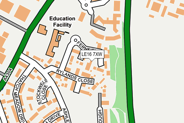 LE16 7XW map - OS OpenMap – Local (Ordnance Survey) LE16 7XW map - OS OpenMap – Local (Ordnance Survey)