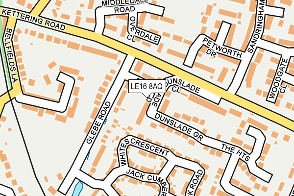 LE16 8AQ map - OS OpenMap – Local (Ordnance Survey) LE16 8AQ map - OS OpenMap – Local (Ordnance Survey)