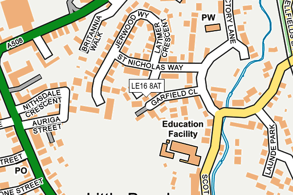 LE16 8AT map - OS OpenMap – Local (Ordnance Survey) LE16 8AT map - OS OpenMap – Local (Ordnance Survey)