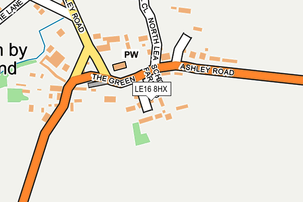 LE16 8HX map - OS OpenMap – Local (Ordnance Survey) LE16 8HX map - OS OpenMap – Local (Ordnance Survey)