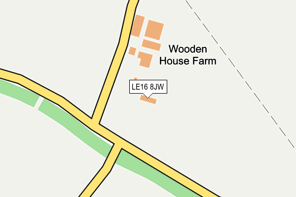 LE16 8JW map - OS OpenMap – Local (Ordnance Survey) LE16 8JW map - OS OpenMap – Local (Ordnance Survey)