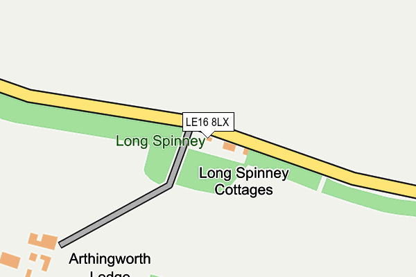 LE16 8LX map - OS OpenMap – Local (Ordnance Survey) LE16 8LX map - OS OpenMap – Local (Ordnance Survey)