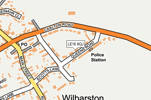 LE16 8QJ map - OS OpenMap – Local (Ordnance Survey) LE16 8QJ map - OS OpenMap – Local (Ordnance Survey)