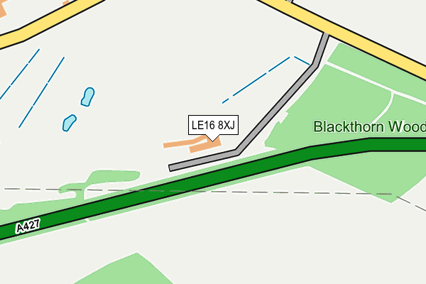 LE16 8XJ map - OS OpenMap – Local (Ordnance Survey) LE16 8XJ map - OS OpenMap – Local (Ordnance Survey)