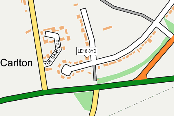 LE16 8YD map - OS OpenMap – Local (Ordnance Survey) LE16 8YD map - OS OpenMap – Local (Ordnance Survey)