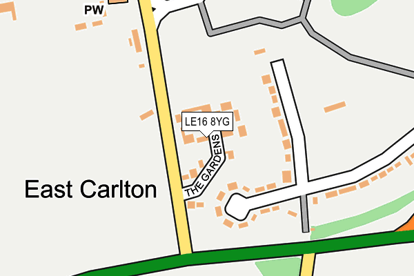 LE16 8YG map - OS OpenMap – Local (Ordnance Survey) LE16 8YG map - OS OpenMap – Local (Ordnance Survey)