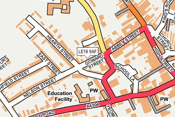 LE16 9AF map - OS OpenMap – Local (Ordnance Survey) LE16 9AF map - OS OpenMap – Local (Ordnance Survey)