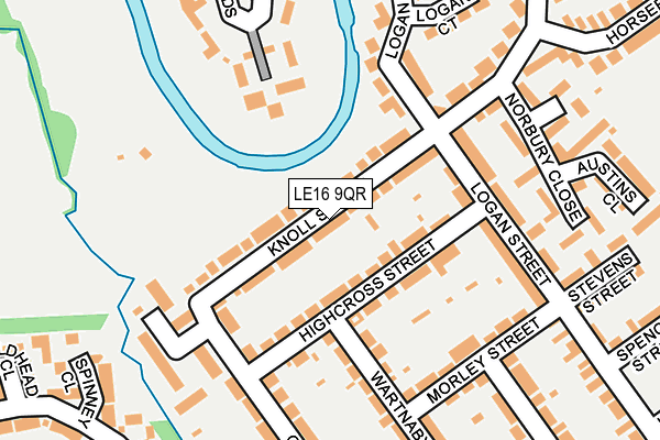LE16 9QR map - OS OpenMap – Local (Ordnance Survey) LE16 9QR map - OS OpenMap – Local (Ordnance Survey)