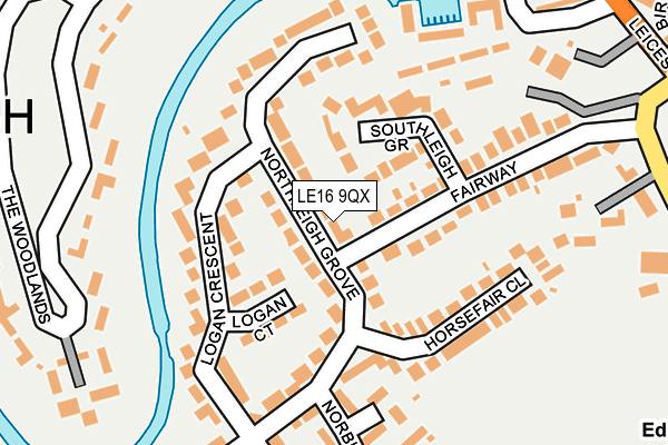 LE16 9QX map - OS OpenMap – Local (Ordnance Survey) LE16 9QX map - OS OpenMap – Local (Ordnance Survey)