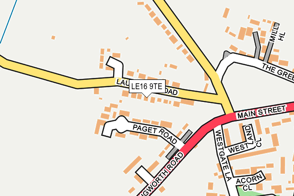LE16 9TE map - OS OpenMap – Local (Ordnance Survey) LE16 9TE map - OS OpenMap – Local (Ordnance Survey)