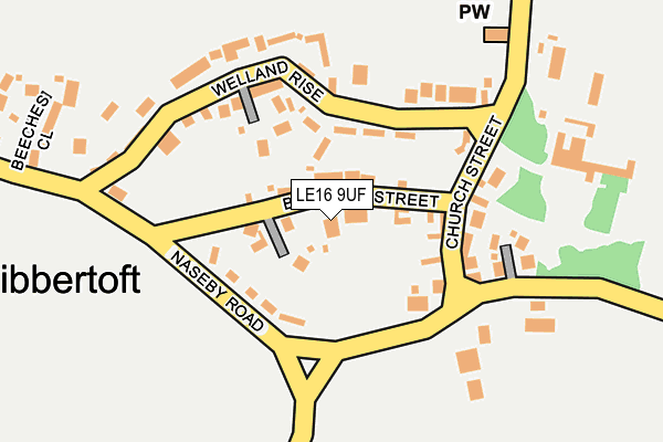 LE16 9UF map - OS OpenMap – Local (Ordnance Survey) LE16 9UF map - OS OpenMap – Local (Ordnance Survey)