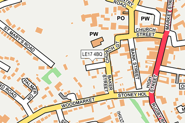 LE17 4BQ map - OS OpenMap – Local (Ordnance Survey) LE17 4BQ map - OS OpenMap – Local (Ordnance Survey)