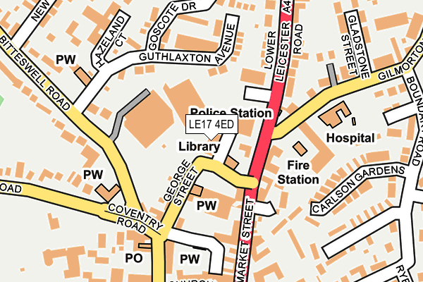 LE17 4ED map - OS OpenMap – Local (Ordnance Survey) LE17 4ED map - OS OpenMap – Local (Ordnance Survey)