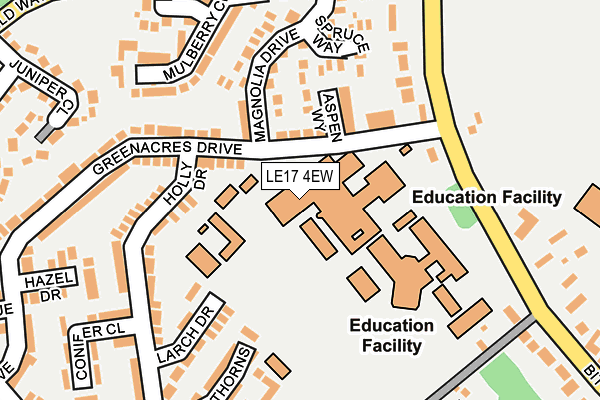 LE17 4EW map - OS OpenMap – Local (Ordnance Survey) LE17 4EW map - OS OpenMap – Local (Ordnance Survey)