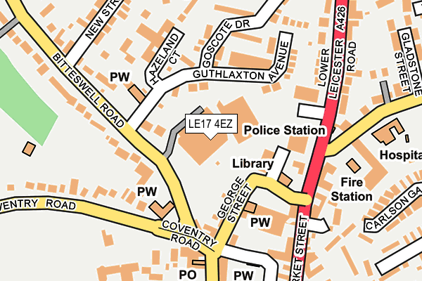 LE17 4EZ map - OS OpenMap – Local (Ordnance Survey) LE17 4EZ map - OS OpenMap – Local (Ordnance Survey)
