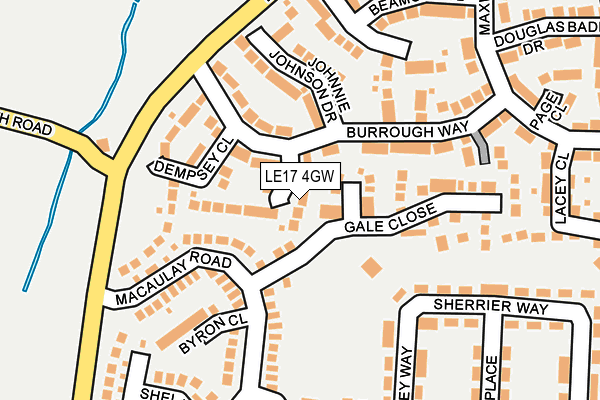 LE17 4GW map - OS OpenMap – Local (Ordnance Survey) LE17 4GW map - OS OpenMap – Local (Ordnance Survey)