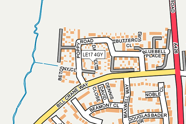 LE17 4GY map - OS OpenMap – Local (Ordnance Survey) LE17 4GY map - OS OpenMap – Local (Ordnance Survey)