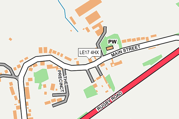 LE17 4HX map - OS OpenMap – Local (Ordnance Survey) LE17 4HX map - OS OpenMap – Local (Ordnance Survey)