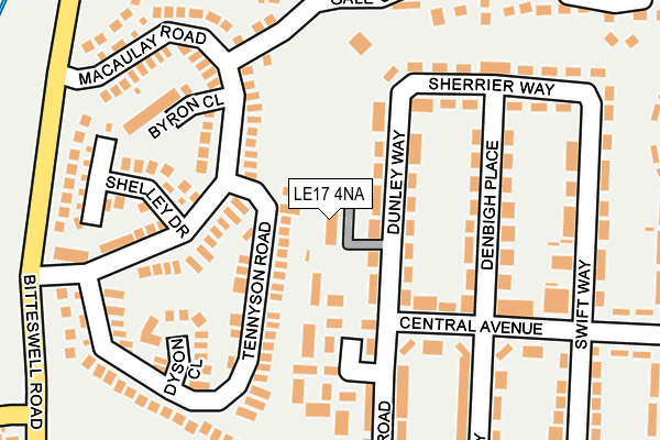 LE17 4NA map - OS OpenMap – Local (Ordnance Survey) LE17 4NA map - OS OpenMap – Local (Ordnance Survey)