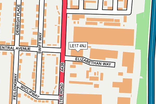LE17 4NJ map - OS OpenMap – Local (Ordnance Survey) LE17 4NJ map - OS OpenMap – Local (Ordnance Survey)