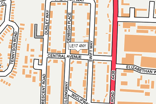 LE17 4NY map - OS OpenMap – Local (Ordnance Survey) LE17 4NY map - OS OpenMap – Local (Ordnance Survey)