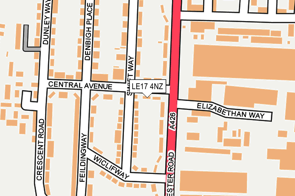 LE17 4NZ map - OS OpenMap – Local (Ordnance Survey) LE17 4NZ map - OS OpenMap – Local (Ordnance Survey)
