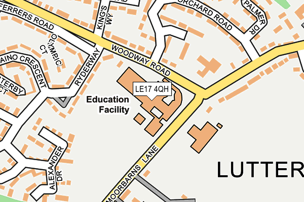 LE17 4QH map - OS OpenMap – Local (Ordnance Survey) LE17 4QH map - OS OpenMap – Local (Ordnance Survey)