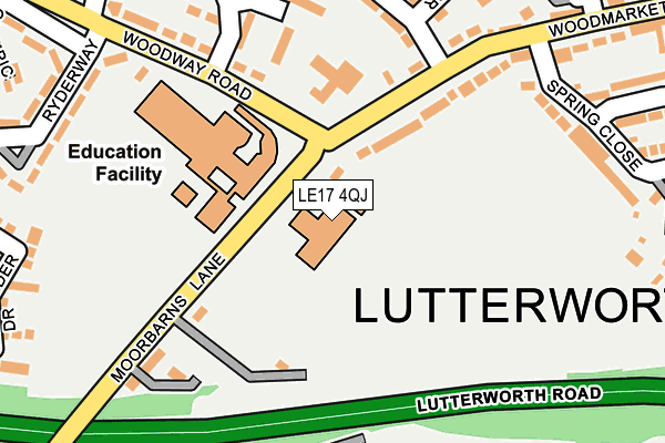 LE17 4QJ map - OS OpenMap – Local (Ordnance Survey) LE17 4QJ map - OS OpenMap – Local (Ordnance Survey)